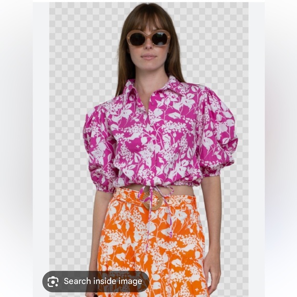 Olivia James The Label Purple Swirl Crop Top And Pant Set Size XS/S - Picture 14 of 15